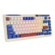 Belaidė mechaninė klaviatūra Royal Kludge KZZI K75 pro RGB, retro mėlyna