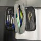 Maaleo Triple Compartment Pencil Case, Grey