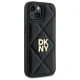 Telefono dėklas DKNY Quilted Stack Logo skirtas iPhone 14, juodas