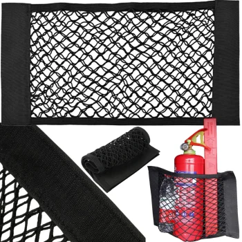 Car Trunk Storage Net with Velcro 50x25 cm, Black