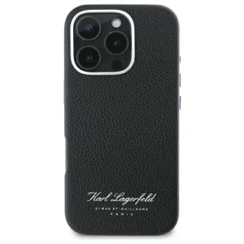 Apple iPhone 16 Pro 6.3'' Karl Lagerfeld Hotel RSG Cover Case, Black