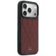 Mercedes Leather Crossed Lines MagSafe dėklas iPhone 17 / 18 Pro Max, bordo