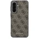 Guess 4G Classic dėklas Samsung Galaxy A37 5G telefonui, rudas