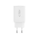 Tinklo įkroviklis Tech-Protect NC45W-GAN 2xUSB-C 45W, baltas