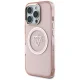 Guess dėklas iPhone 16 Pro Max telefonui IML Metal Mountain Logo MagSafe, rožinis