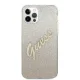 Apple iPhone 12 / 12 Pro 6.1\'\' Guess Gradient Script Case Cover (GUHCP12MPCUGLSGO), Gold