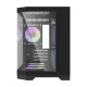 Kompiuterio korpusas Darkflash FT418 su 6 aRGB ventiliatoriais, juodas