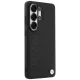 BMW Leather Hot Stamp MagSafe dėklas telefonui Samsung Galaxy S26 Ultra, juodas