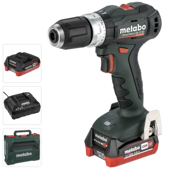 Metabo PowerMaxx SB 12 BL cordless hammer drill driver, 2 × 4.0 Ah