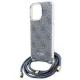 Guess Crossbody Cord 4G Print case for iPhone 15 Pro Max - blue