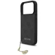 Guess iPhone 17 Pro dėklas 4G Charms Collection MagSafe, juodas
