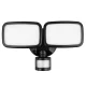 Maclean MCE524 B sieninis LED šviestuvas su PIR jutikliu, 20W, IP65, juodas