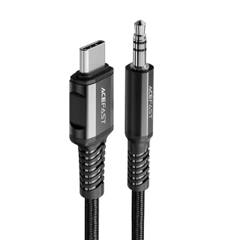 Acefast garso laidas USB Type-C į 3.5mm mini jack AUX 1.2m C1-08, juodas