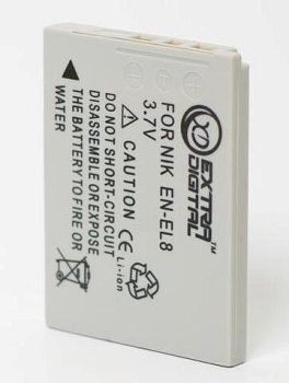 Extra Digital Battery for Nikon EN-EL8 (750mAh)