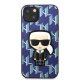 Karl Lagerfeld Monogram Ikonik Patch dėklas, skirtas iPhone 13 mini, mėlynas