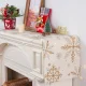 Christmas Table Runner with Snowflakes 33x183 cm, White and Gold