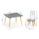 Ecotoys WH141 vaikiško stalo ir 2 kėdžių komplektas, Zuikutis