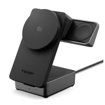 Spigen Essential Qi2.2 25W 3in1 MagSafe belaidis įkroviklis, juodas