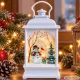 Kalėdinis LED žibintas su besmegeniu ir rankenėle, 14 x 7 x 4 cm, baltas