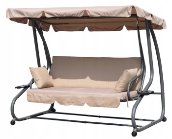 Multigarden 3 vietų sodo sūpynės 2-in-1, smėlio spalvos