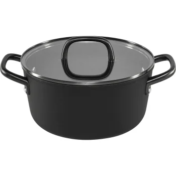 Puodas su stikliniu dangčiu ZWILLING Milano, 24 cm, juodas