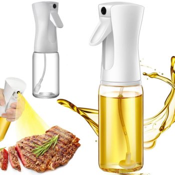 Stiklinis aliejaus ir acto purkštuvas, 200 ml, Baltas