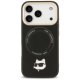 Karl Lagerfeld Big Strap Choupette MagSafe dėklas iPhone 17 Pro, juodas