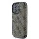 Atverčiamas dėklas „Guess 4G Metal Logo“ iPhone 16 Pro Max, rudas