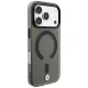 BMW MagSafe dėklas iPhone 18 Pro / 17 Pro, Sign Frosted IML Metal Logo, pilkas