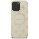 Guess Saffiano Peony Classic Logo MagSafe iPhone 16 Pro Max Case - Gold