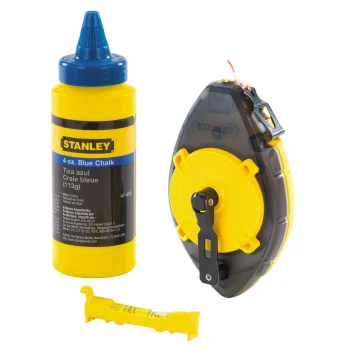 Stanley PowerWinder kreidavimo virvelės komplektas 30 m su gulsčiuku ir mėlyna kreida