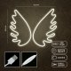 Forever Light PLEXI LED Neon Wings, White