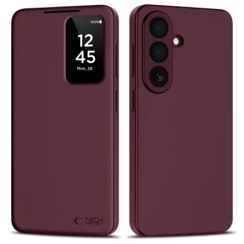 Tech-Protect Smart Wallet Case for Samsung Galaxy S26 - Burgundy