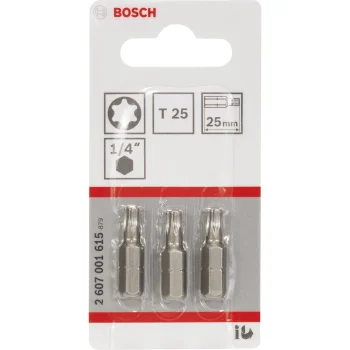 Bosch suktuvo antgaliai Extra Hard Torx T25 25 mm, 3 vnt.