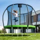Batutas 4Fizjo PRO Kids su apsauginiu tinklu, 252 cm (8FT), žalias/juodas