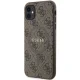 Guess dėklas iPhone 11 / XR su MagSafe, 4G Collection, ruda