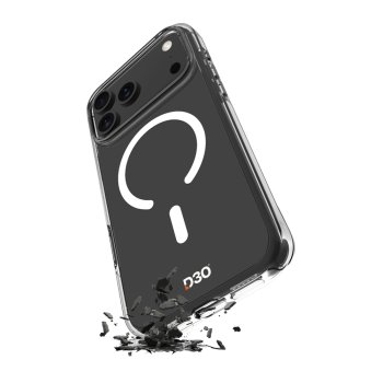 Puro iPhone 17 Pro Max dėklas Impact Clear D3O MagSafe, skaidrus