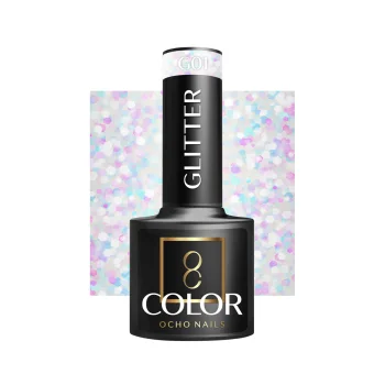 Ocho Nails Glitter G01 Hybrid Nail Polish, 5 g
