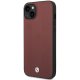 BMW iPhone 14 Case BMHCP14S22RFGR Leather Diamond Pattern Burgundy
