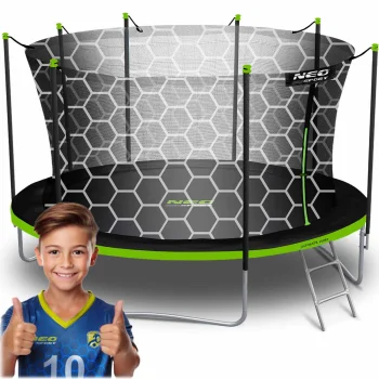 Neo-Sport batutas 465 cm (15 ft) su vidiniu tinklu ir kopėtėlėmis