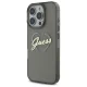 Guess dėklas iPhone 16 Pro telefonui IML Heart Case, juodas