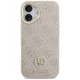 Guess iPhone 17 dėklas 4G Strass Logo MagSafe, rožinis
