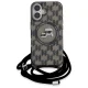 Karl Lagerfeld dėklas iPhone 16 telefonui IML Crossbody Monogram MagSafe, juodas