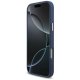 Guess 4G Triangle Logo MagSafe dėklas iPhone 17 Pro Max, mėlynas ir auksinis