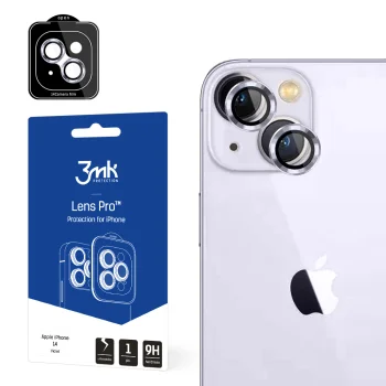 3mk Lens Protection Pro kameros apsauginis stiklas iPhone 14, violetinis