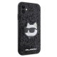 Karl Lagerfeld dėklas iPhone 11 / XR, Glitter Choupette Patch, juodas