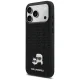 Karl Lagerfeld Rhinestones Karl&Choupette dėklas iPhone 17 Pro Max, juodas