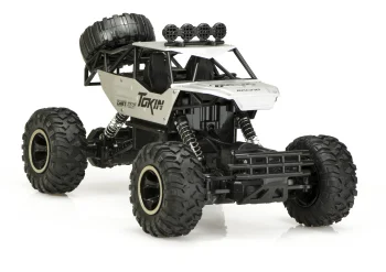 Radijo bangomis valdomas automobilis RC Rock Crawler 1:12 4WD, sidabrinis