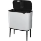 Rūšiavimo šiukšliadėžė Brabantia Bo Touch Bin 34 L (11 + 23 L), balta