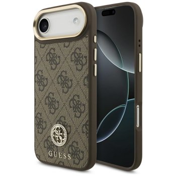 Guess 4G Strass Logo MagSafe dėklas telefonui iPhone 17 Air, rudas